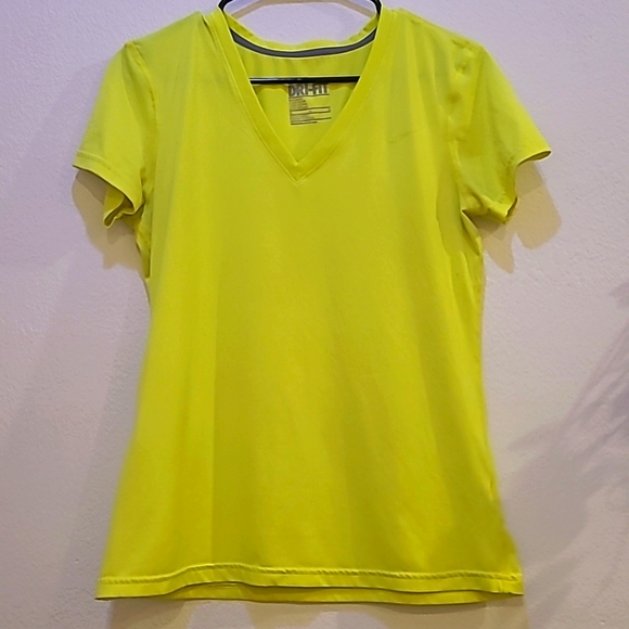 Nike Dri-fit, M, Neon Yellow tee - Picture 1 of 2